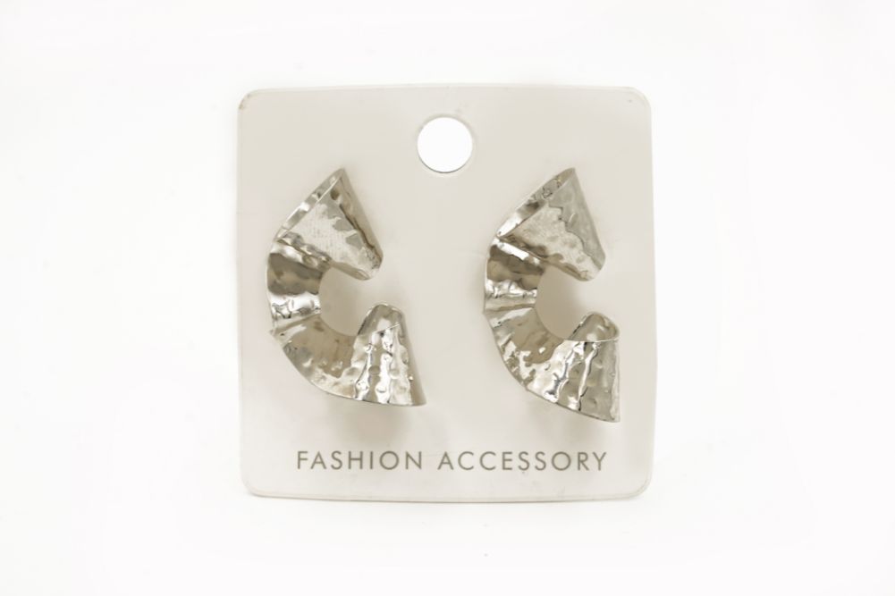 Silver Ripple Earrings - Image 4