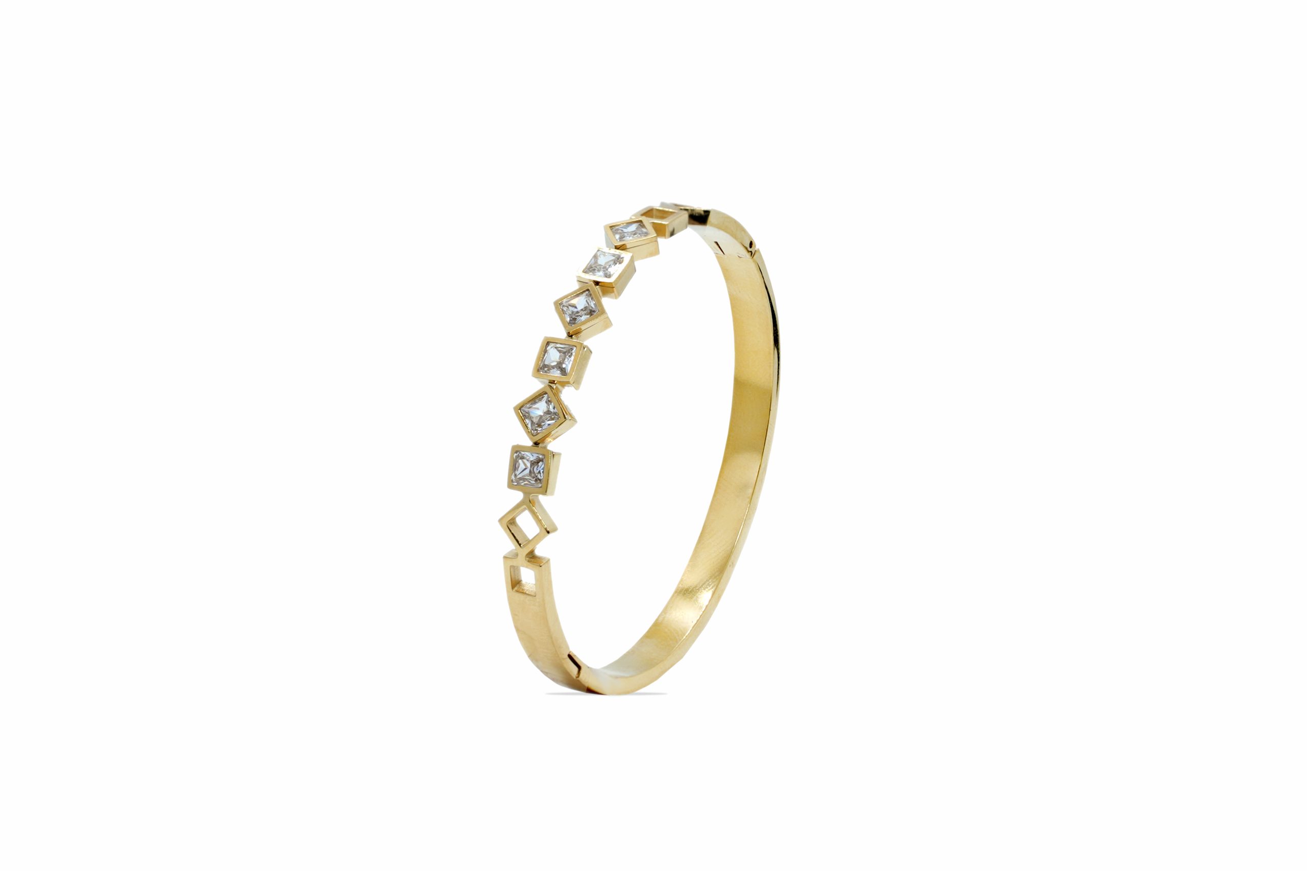 Aurora Luxe Geometric Bangle - Image 2