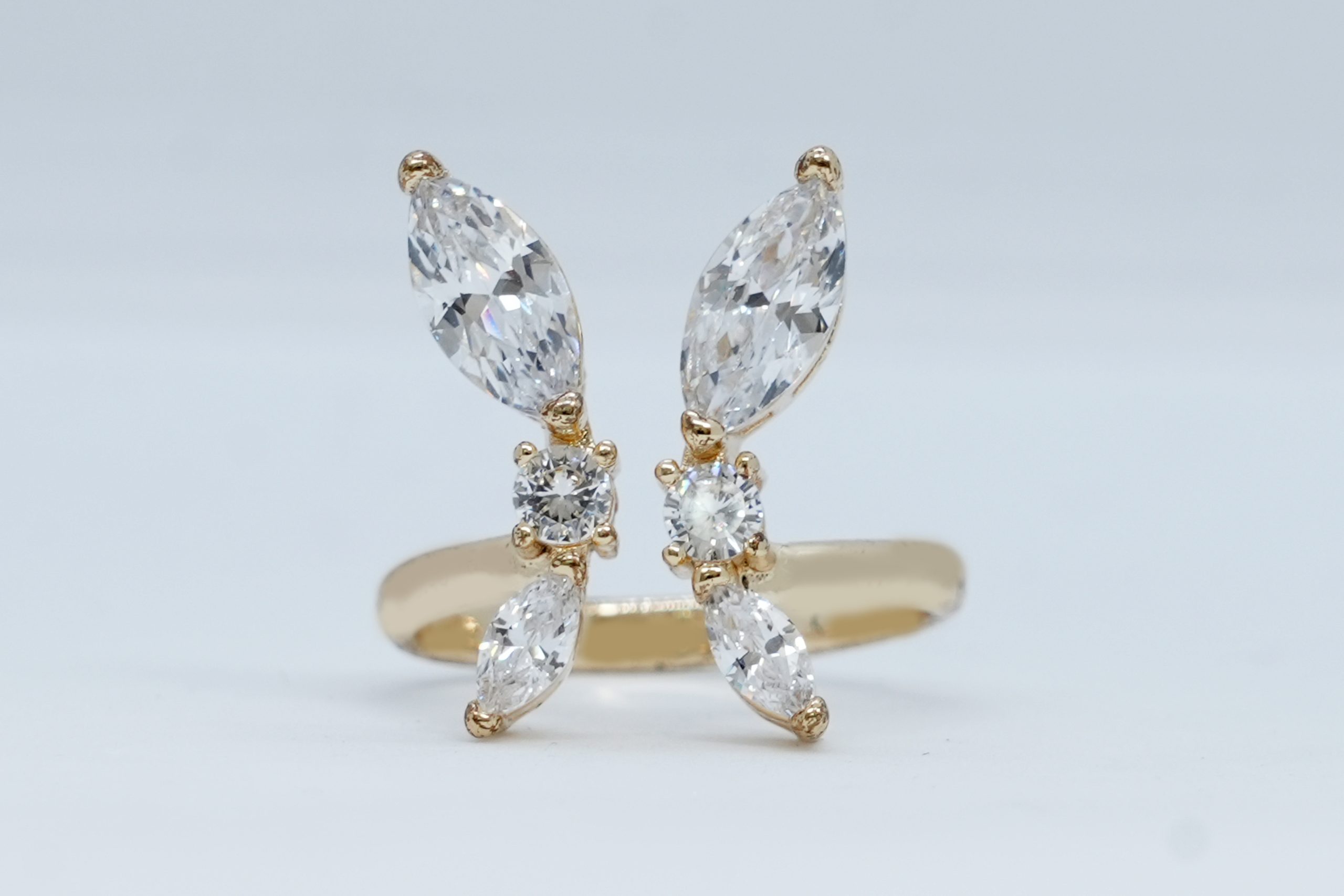 Golden Butterfly Bloom Ring - Image 2