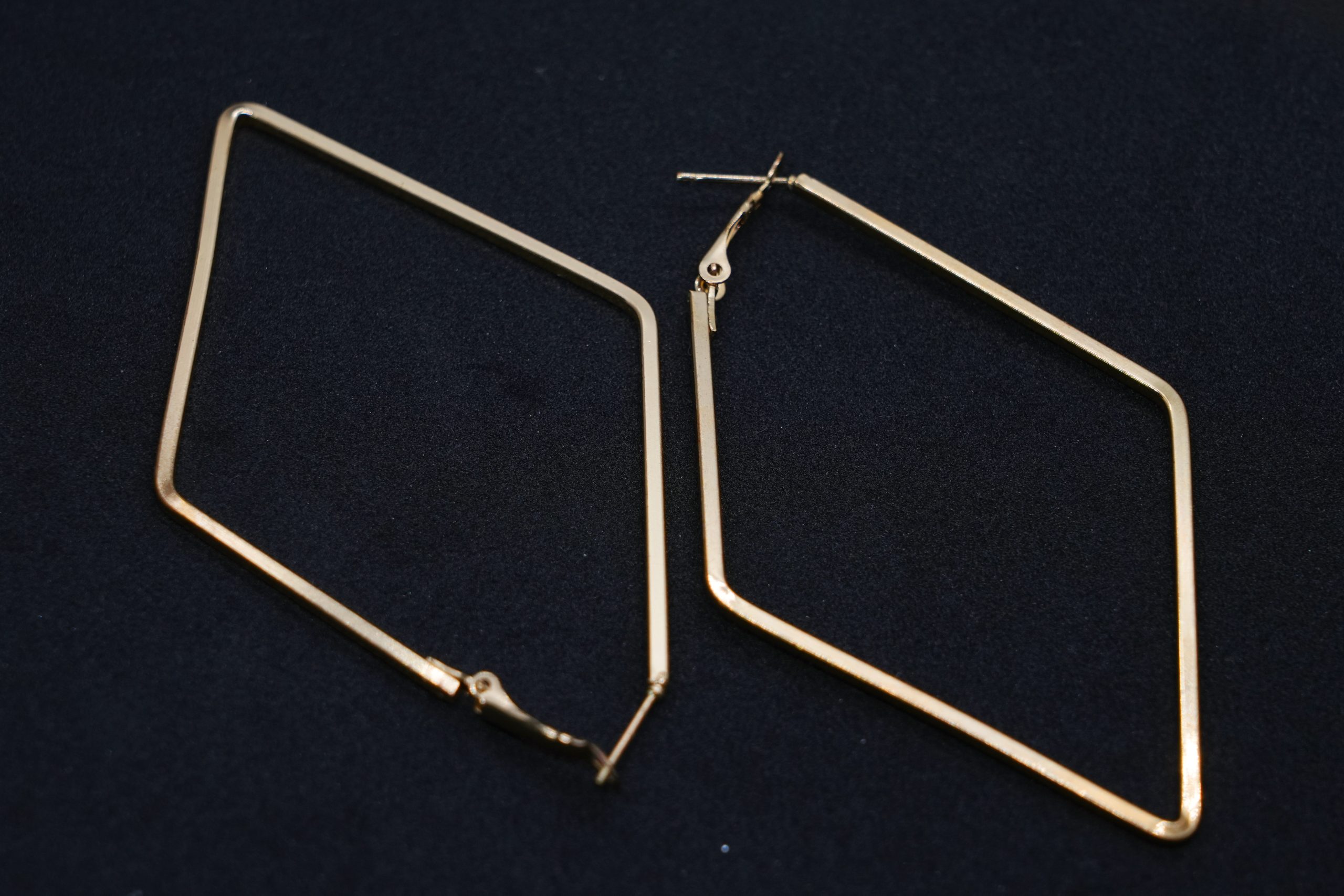 Golden Geometric Statement Hoops - Image 2